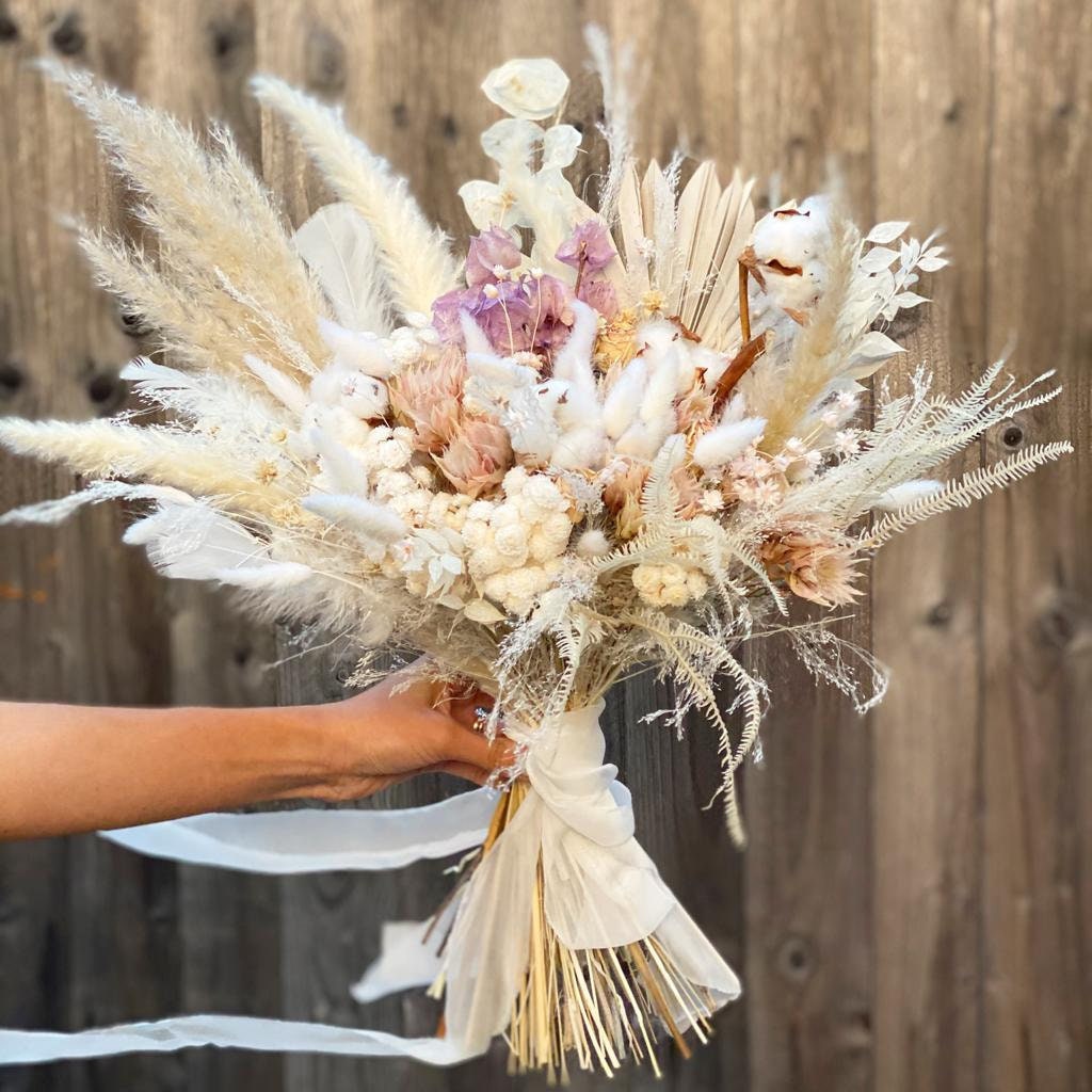 Pampas and Palm Leaves Bouquet