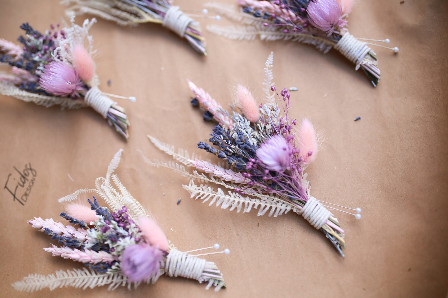 Boutonnieres/ Buttonhole/ Wedding Flower/ Dried Flower/Lavender