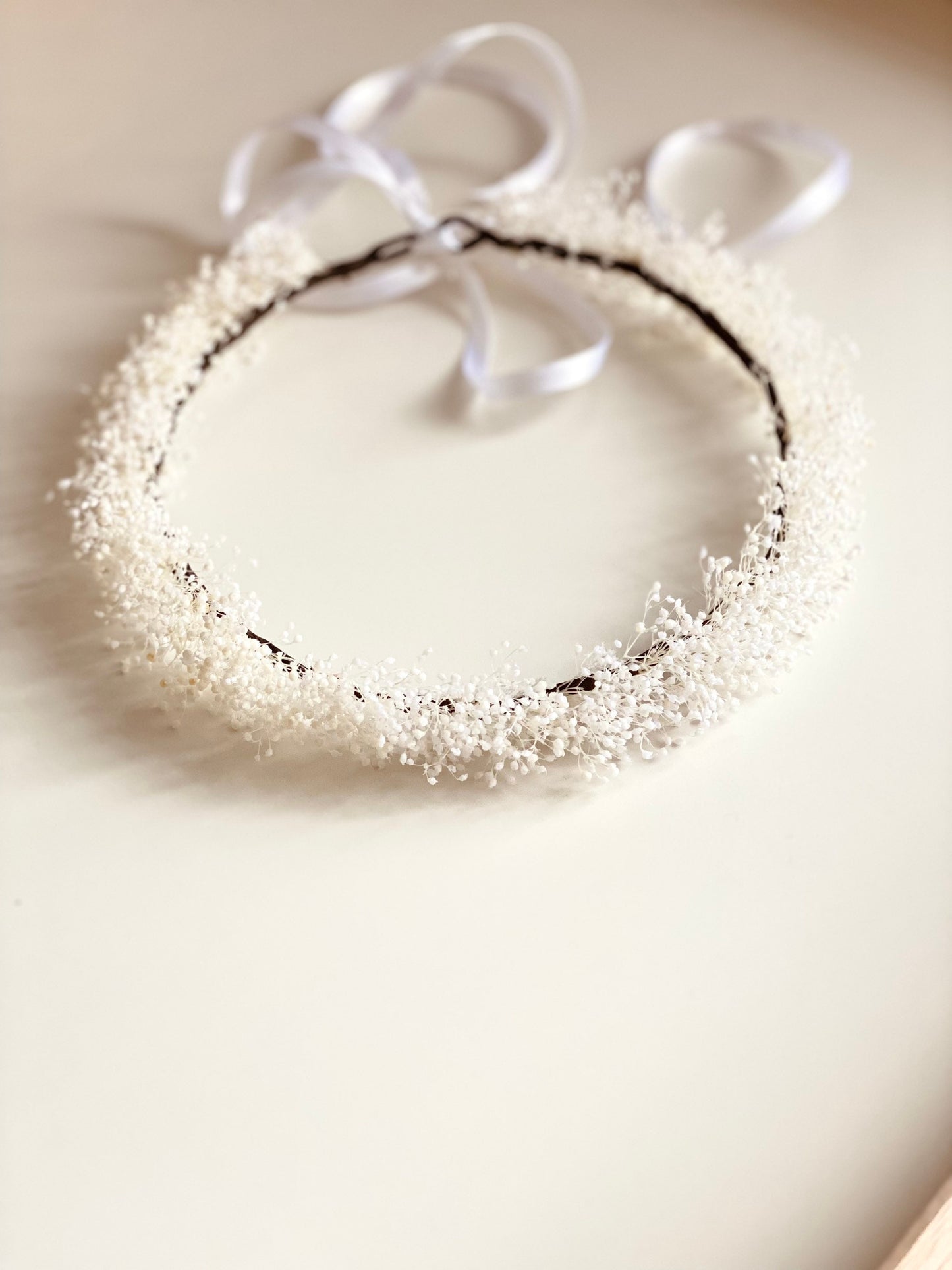 Baby’s Breath Hair Crown| Preserved Gypsophila Baptism Hair Accessories | Headpiece for girls | Bridesmaids gift | Birthday Gift