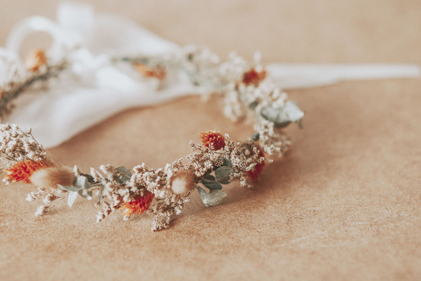 Autumn Colour Wreath / Burnt Orange Flower Crown/ Boho Wedding/ Floral Halo/ Fall Wreath /Toddler Headband /Baptism Gift Girl/ Boho Wedding