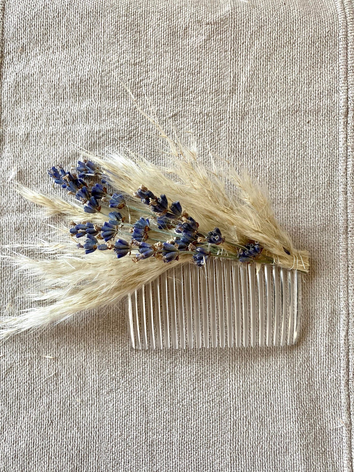 Pampas Grass and Lavender Comb