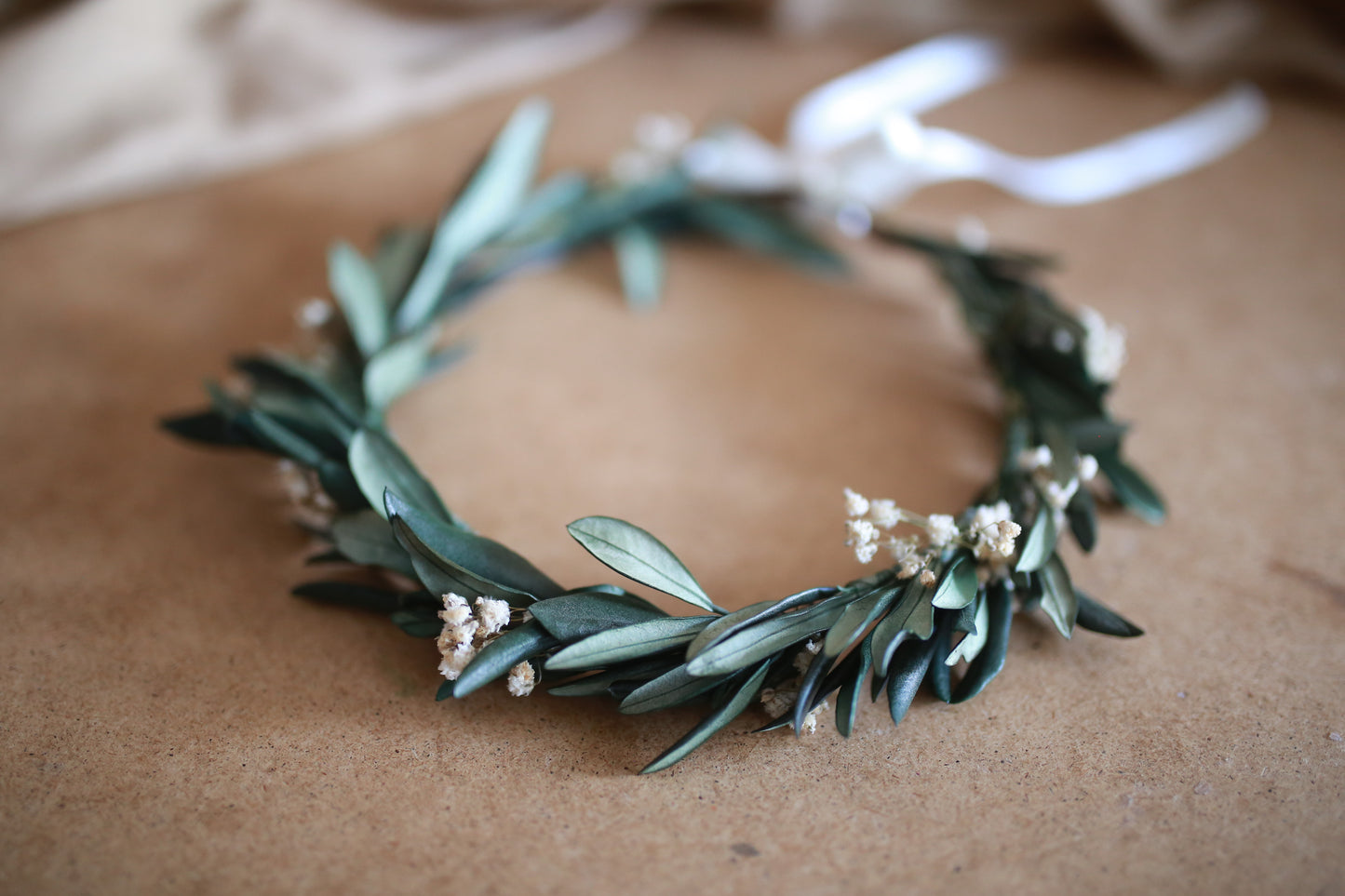 Olive Leaf  Hair Crown/ Flower Wreath