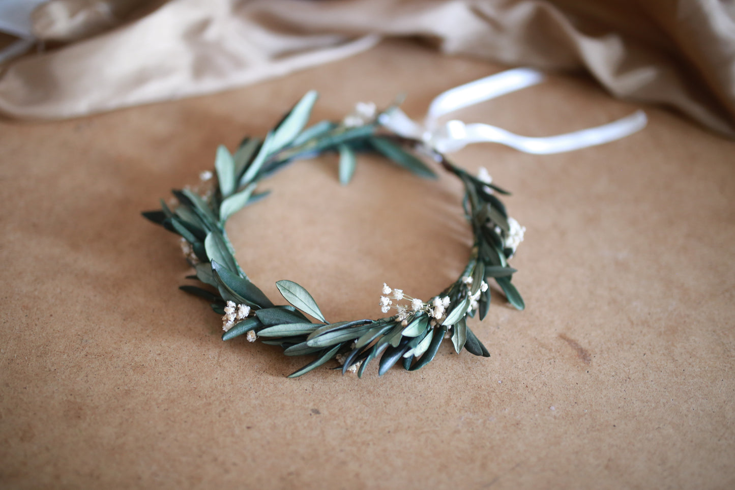 Olive Leaf  Hair Crown/ Flower Wreath