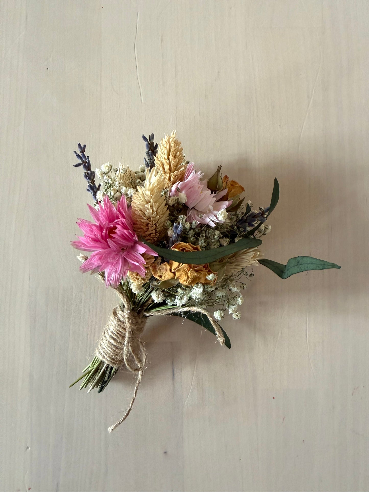 Dried Gypsophila and Rose Bride Bouquet/ Lavender Boho Wedding/ Lavender Bouquet / Bridesmaids Gift/ Wedding Dried Flower