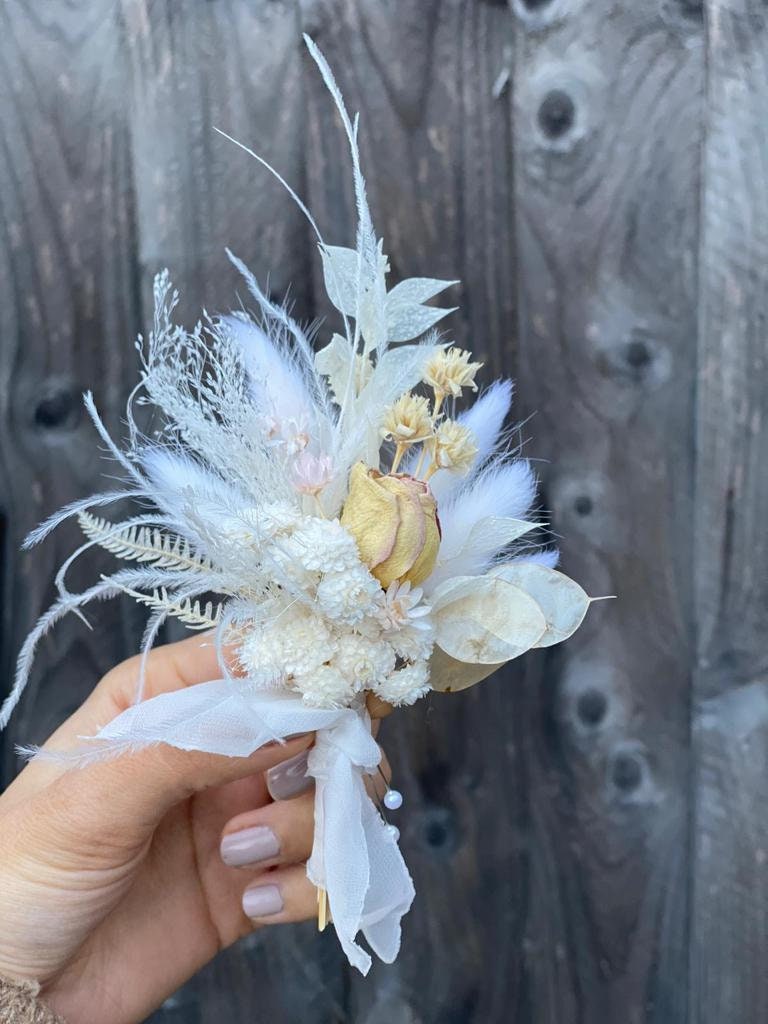 Pampas and Palm  Leaves Bouquet