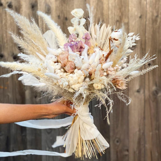 Pampas and Palm  Leaves Bouquet