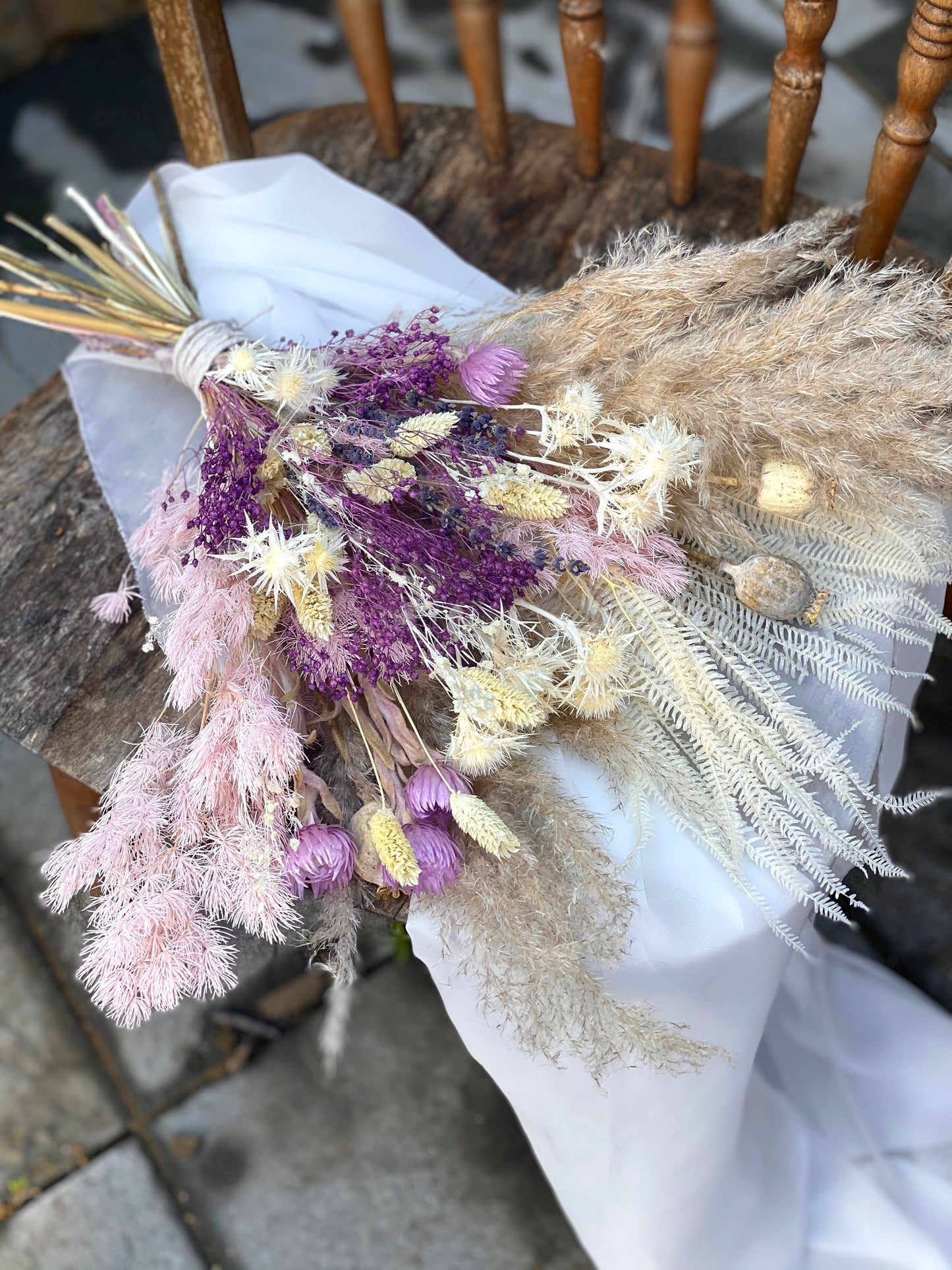 Pampas Bridal Bouquet Light Pink Colour Flower