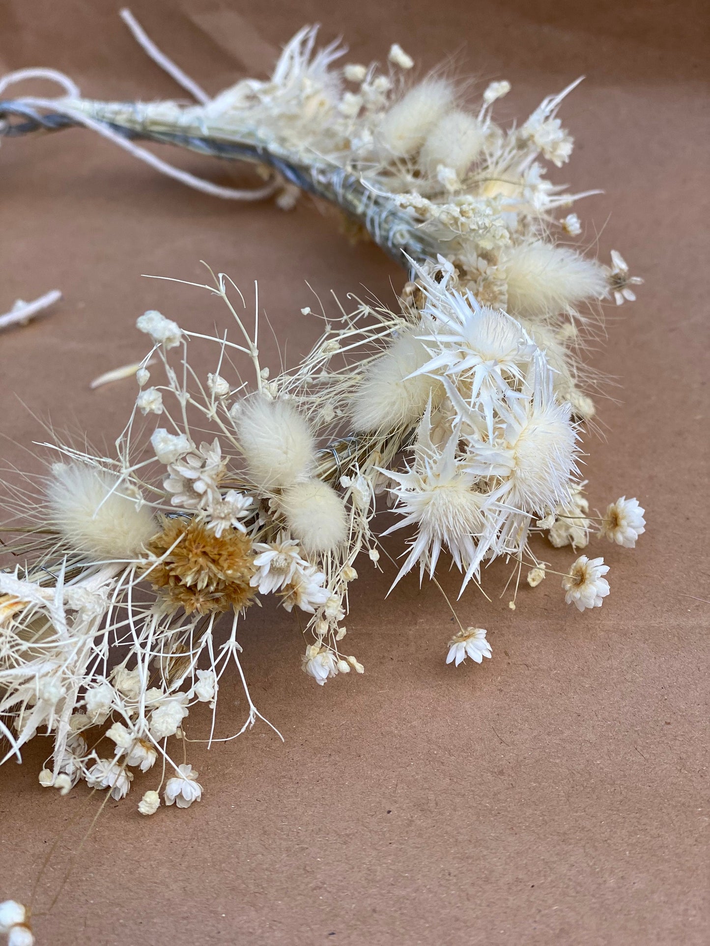 Bridal Crown/White Floral Headband/Dried Flower/Bridal Accessories/Bridesmaids Gift/Gypsophila headbands/baby breaths crown/Flowergirl