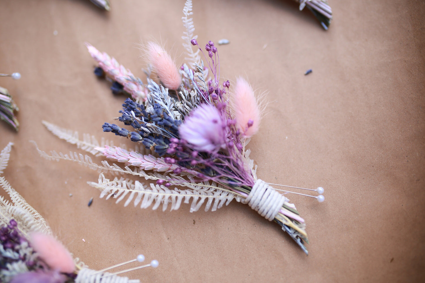 Boutonnieres/ Buttonhole/ Wedding Flower/ Dried Flower/Lavender