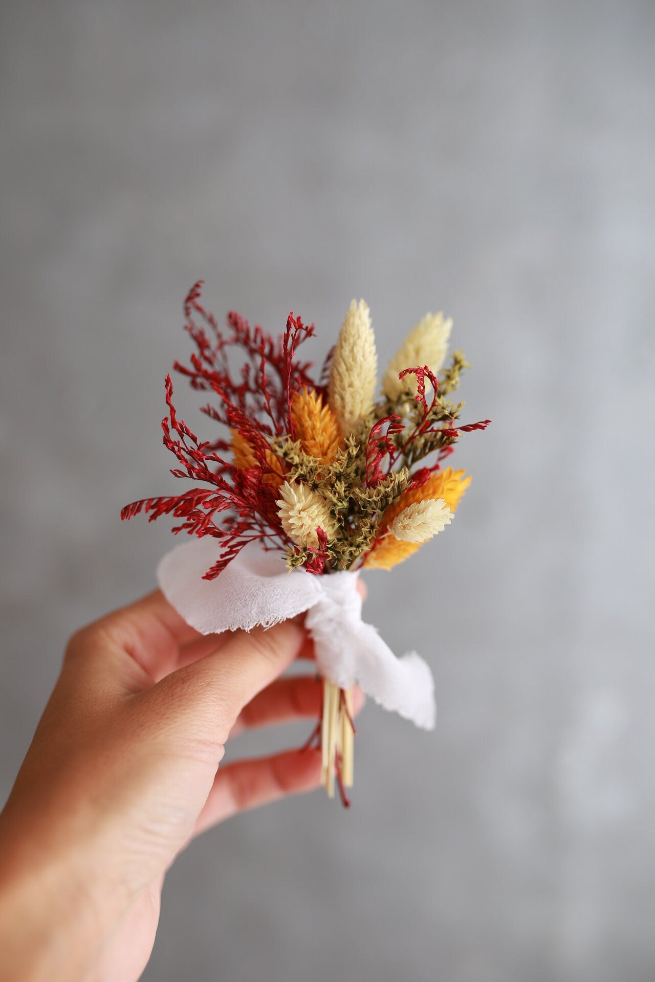 Artificial Flower/ Artificial Wedding Bouquet/Dried Flower/Dried Bridal Bouquet/Bridesmaid Gift/Buttonhole/Boutonniere