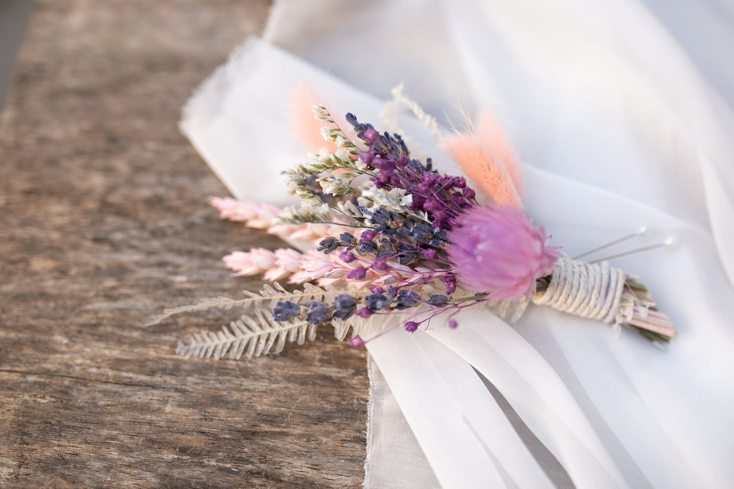 Boutonnieres/ Buttonhole/ Wedding Flower/ Dried Flower/Lavender