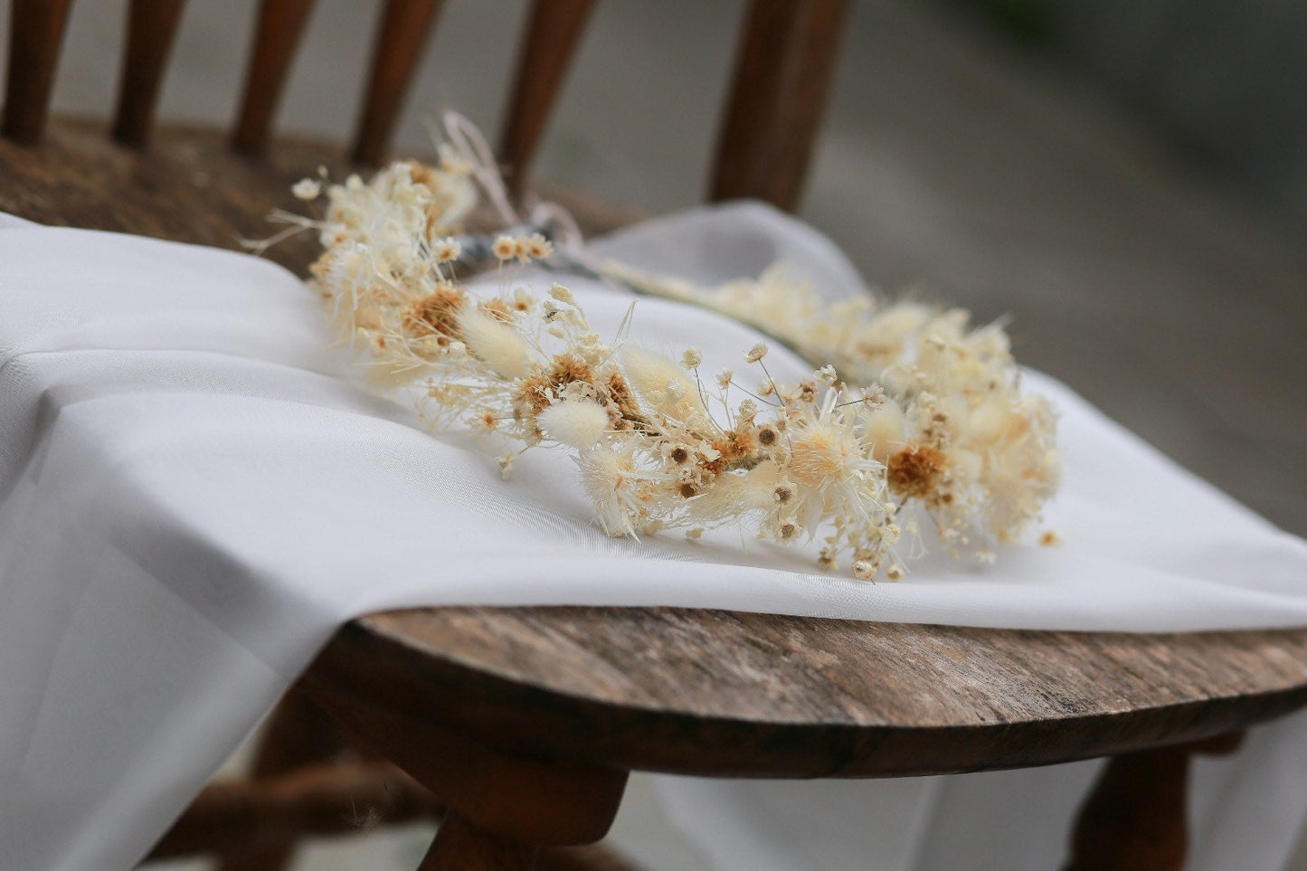 Bridal Crown/White Floral Headband/Dried Flower/Bridal Accessories/Bridesmaids Gift/Gypsophila headbands/baby breaths crown/Flowergirl