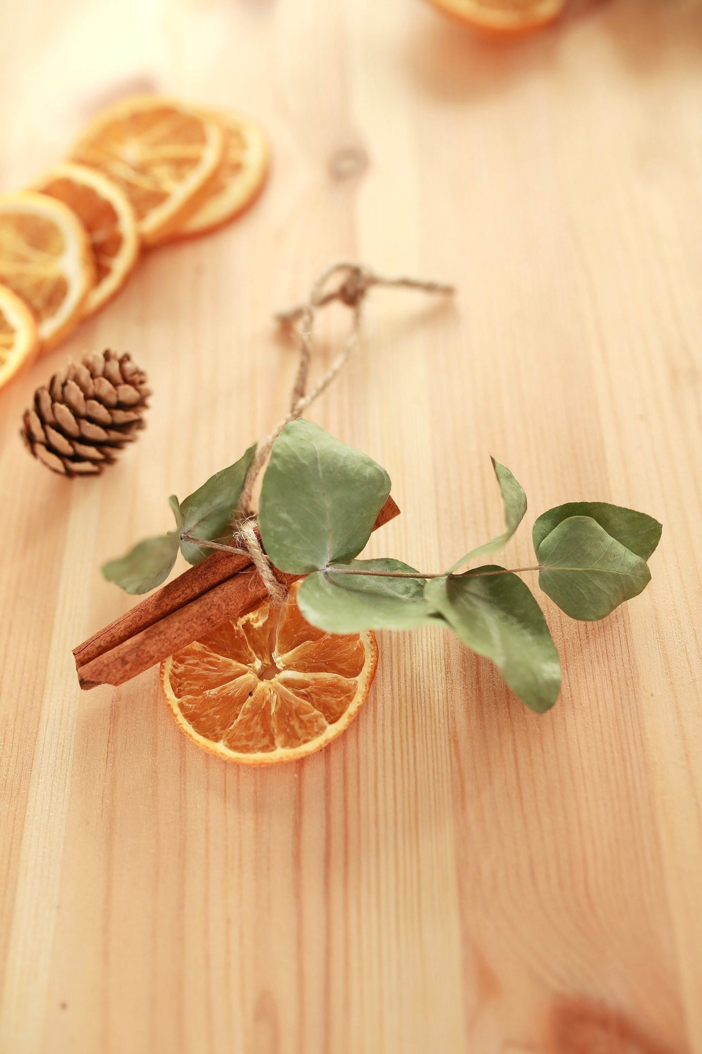 Dried Orange Cinnamon Eucalyptus for Christmas Tree Decorations | Xmas Craft | Christmas Table Decor | Xmas Gift Wrapping idea|