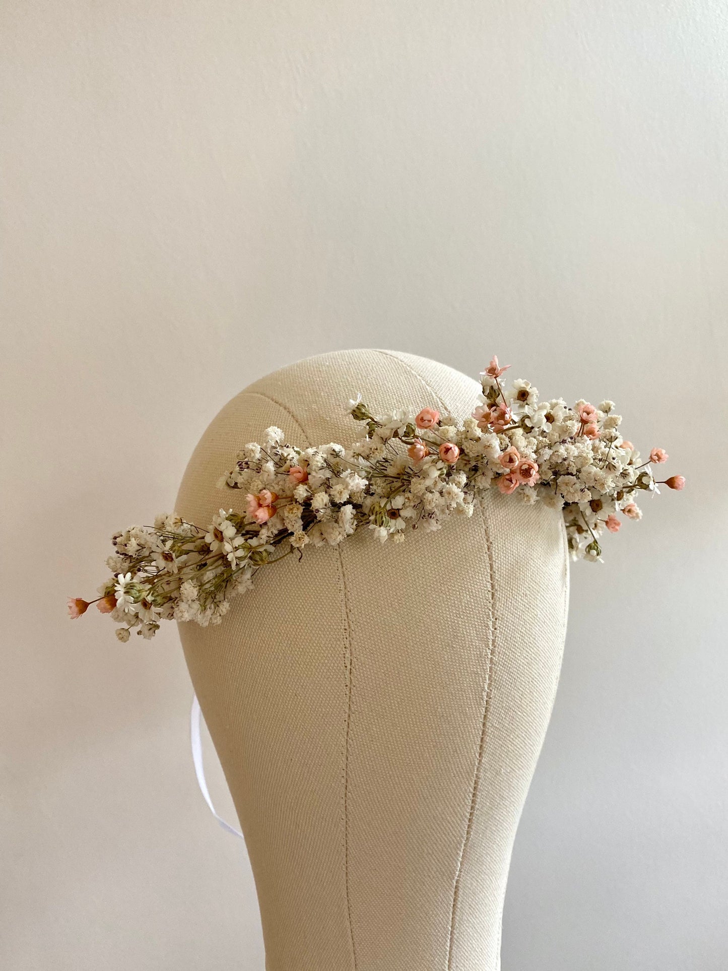 Dried Baby’s Breath Crown/ Baby's Breath And Daisy Flowers / Blush Floral /Gypsophila Wedding/Floral Crown/Wedding Crown/ Bridesmaids Gift