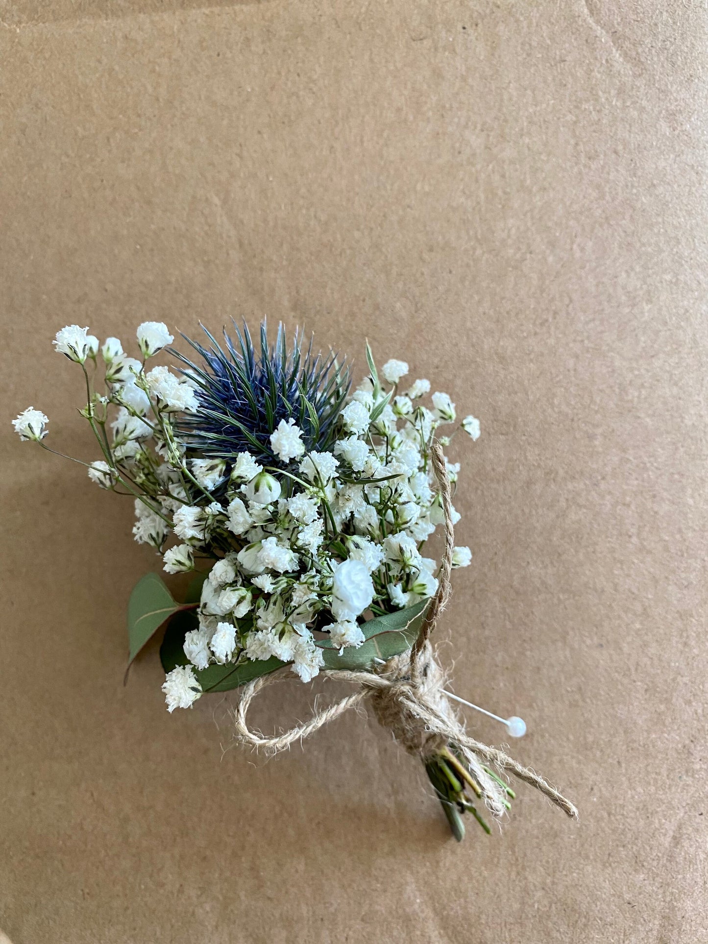 Dried Eucalyptus / Thistle bouquet/Baby's Breath bouquet/Dried Wedding Flowers/Boutonniere/Baby's Breath Bridesmaids Bouquet