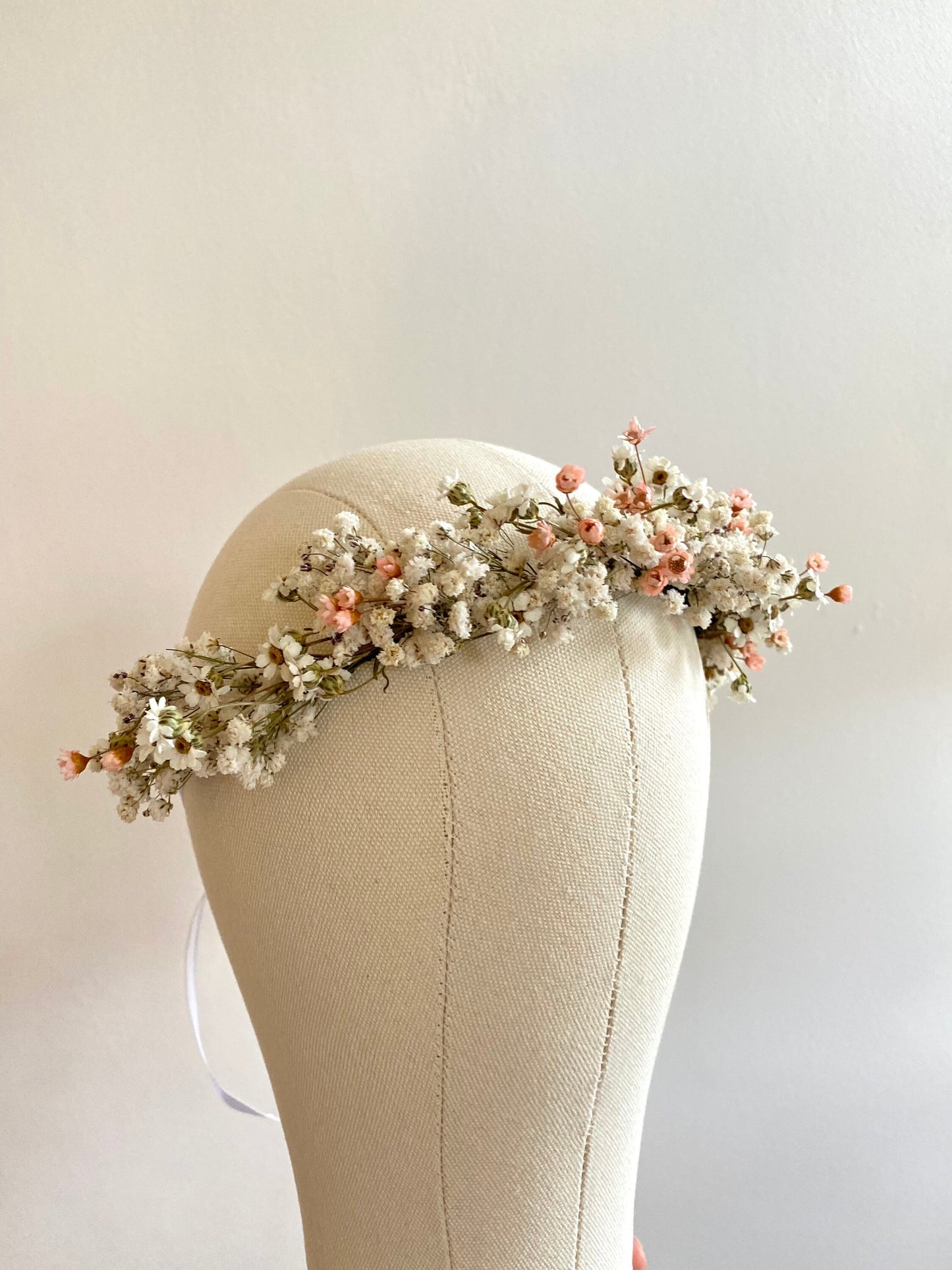 Dried Baby’s Breath Crown/ Baby's Breath And Daisy Flowers / Blush Floral /Gypsophila Wedding/Floral Crown/Wedding Crown/ Bridesmaids Gift