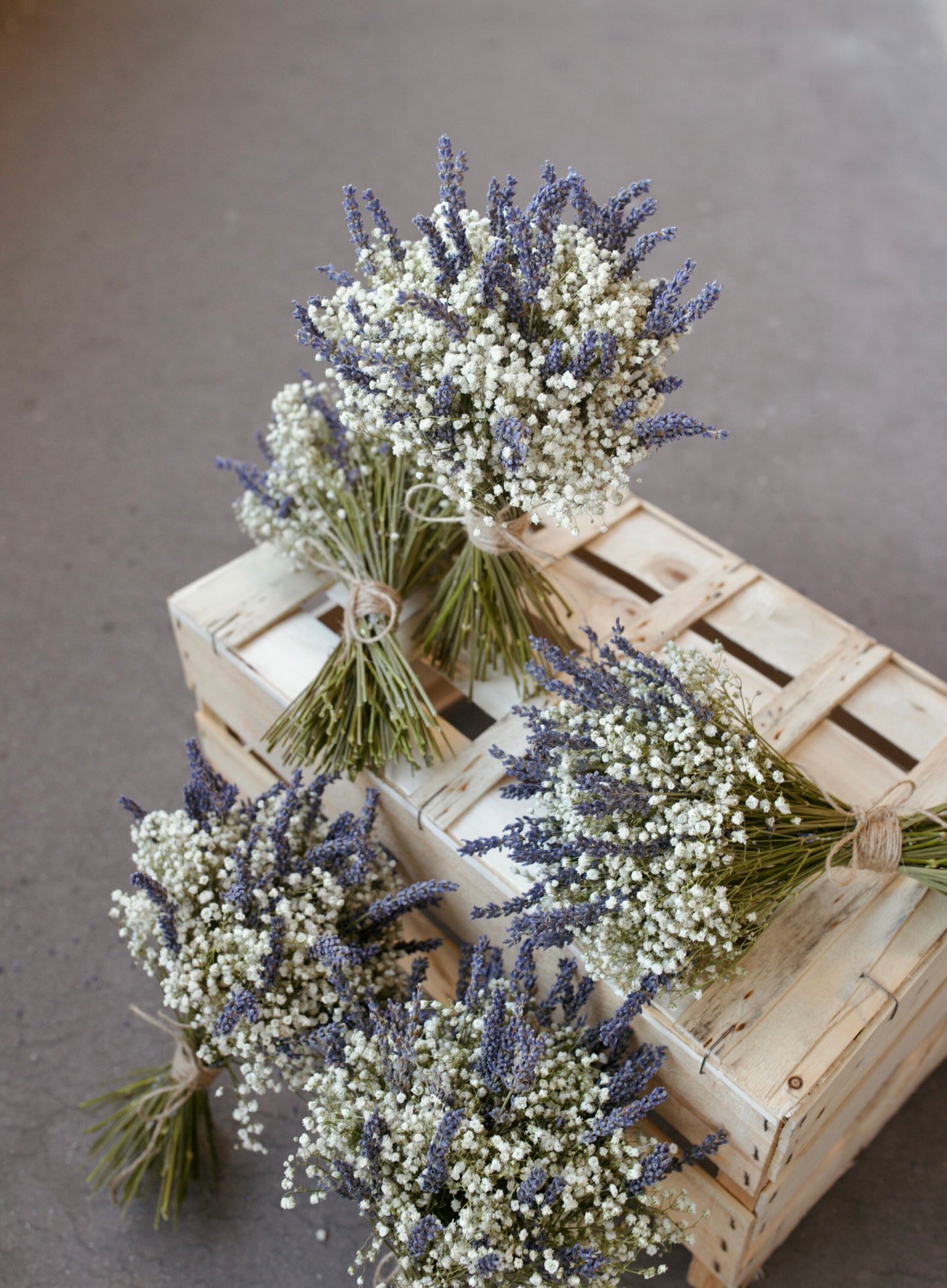 Dried Gypsophila and Lavender Bouquet