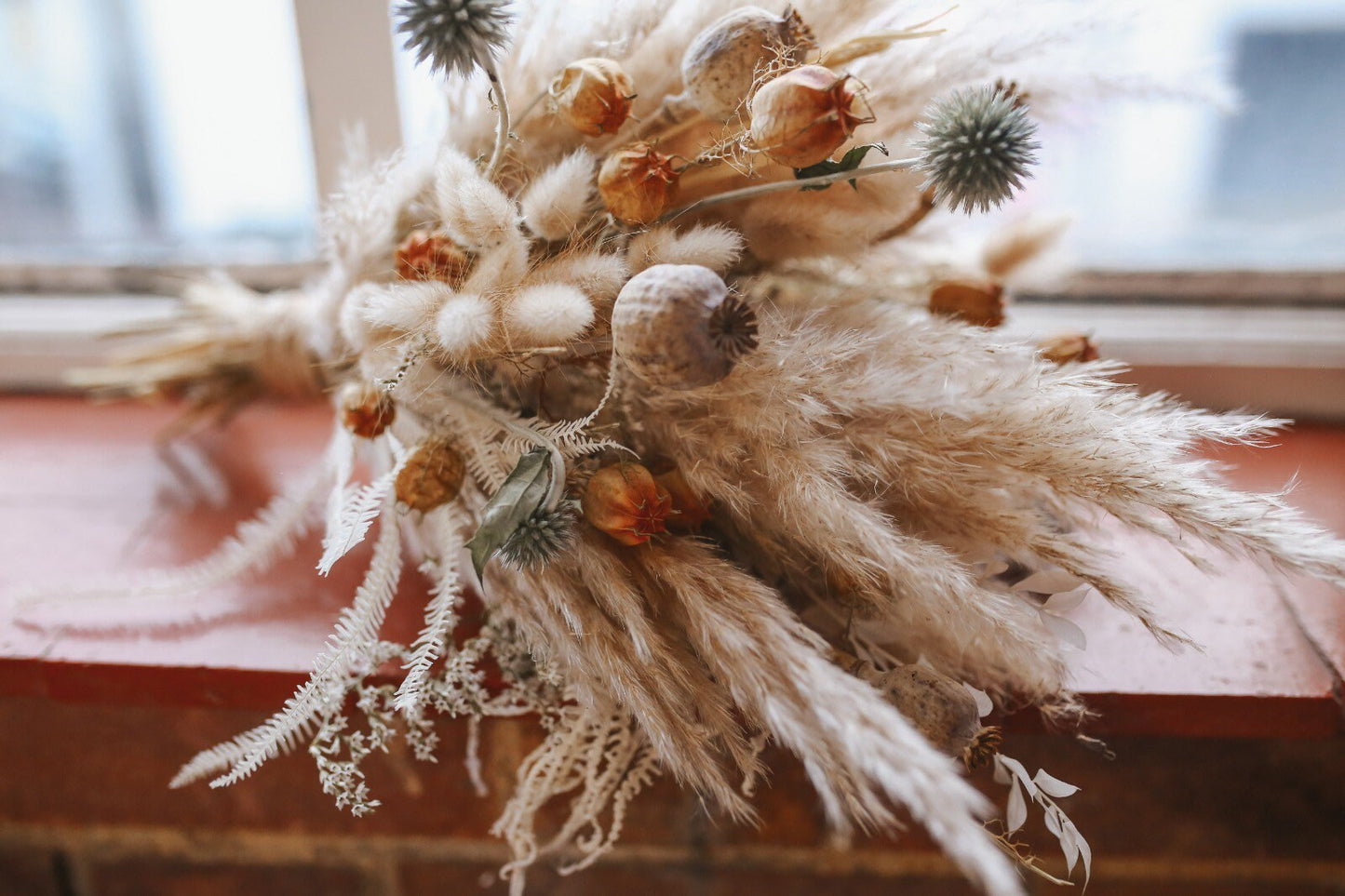 Pampas Grass and Thistle Bouquet