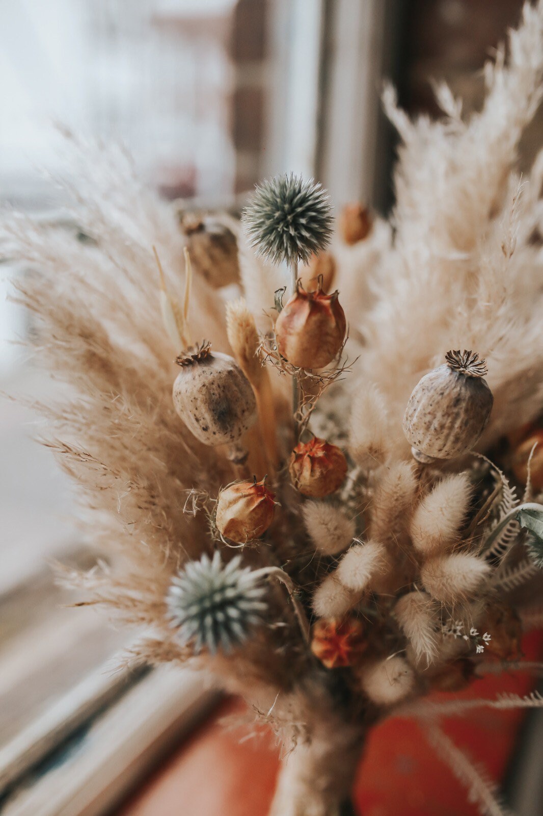 Pampas Grass and Thistle Bouquet