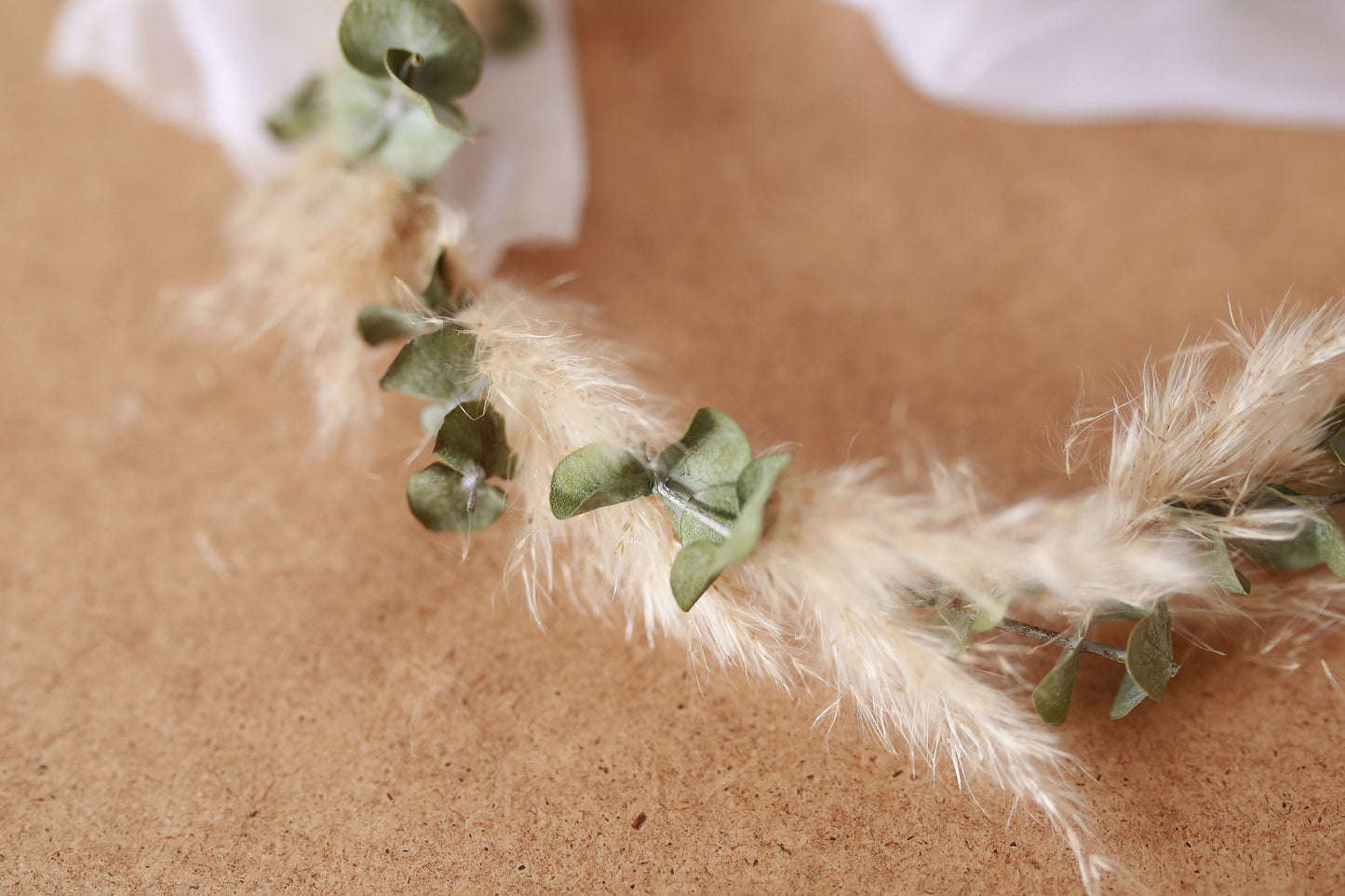 Pampas Grass and Eucalyptus Hair Wreath