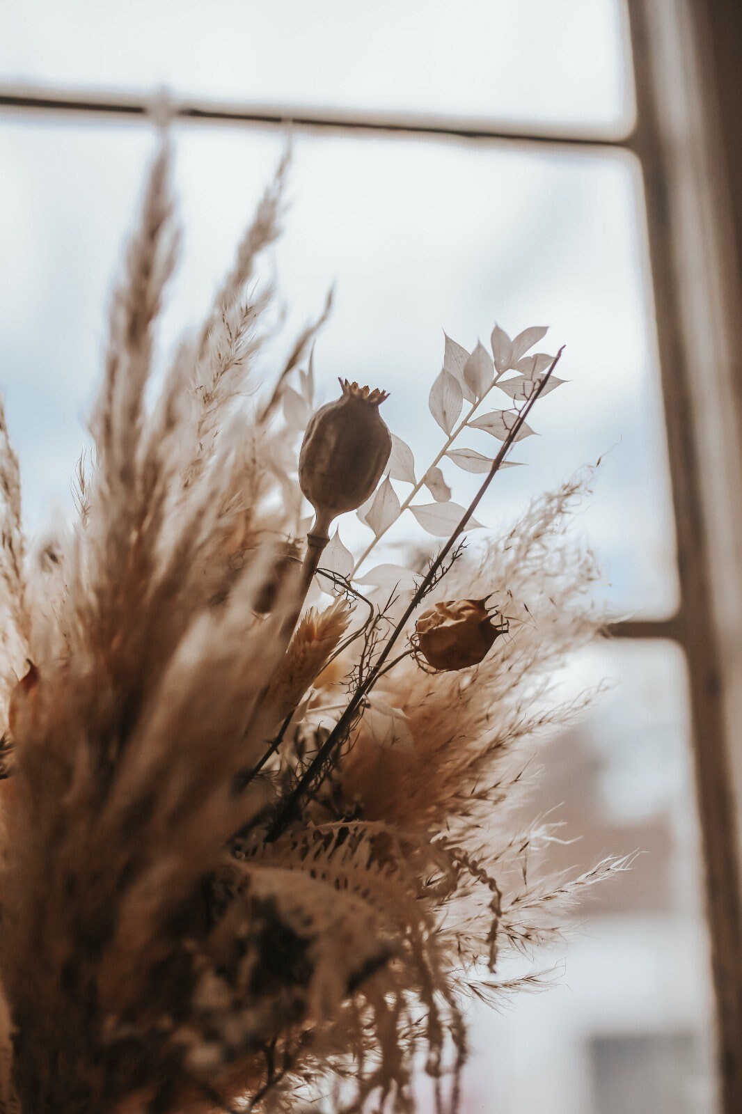 Pampas Grass and Thistle Bouquet