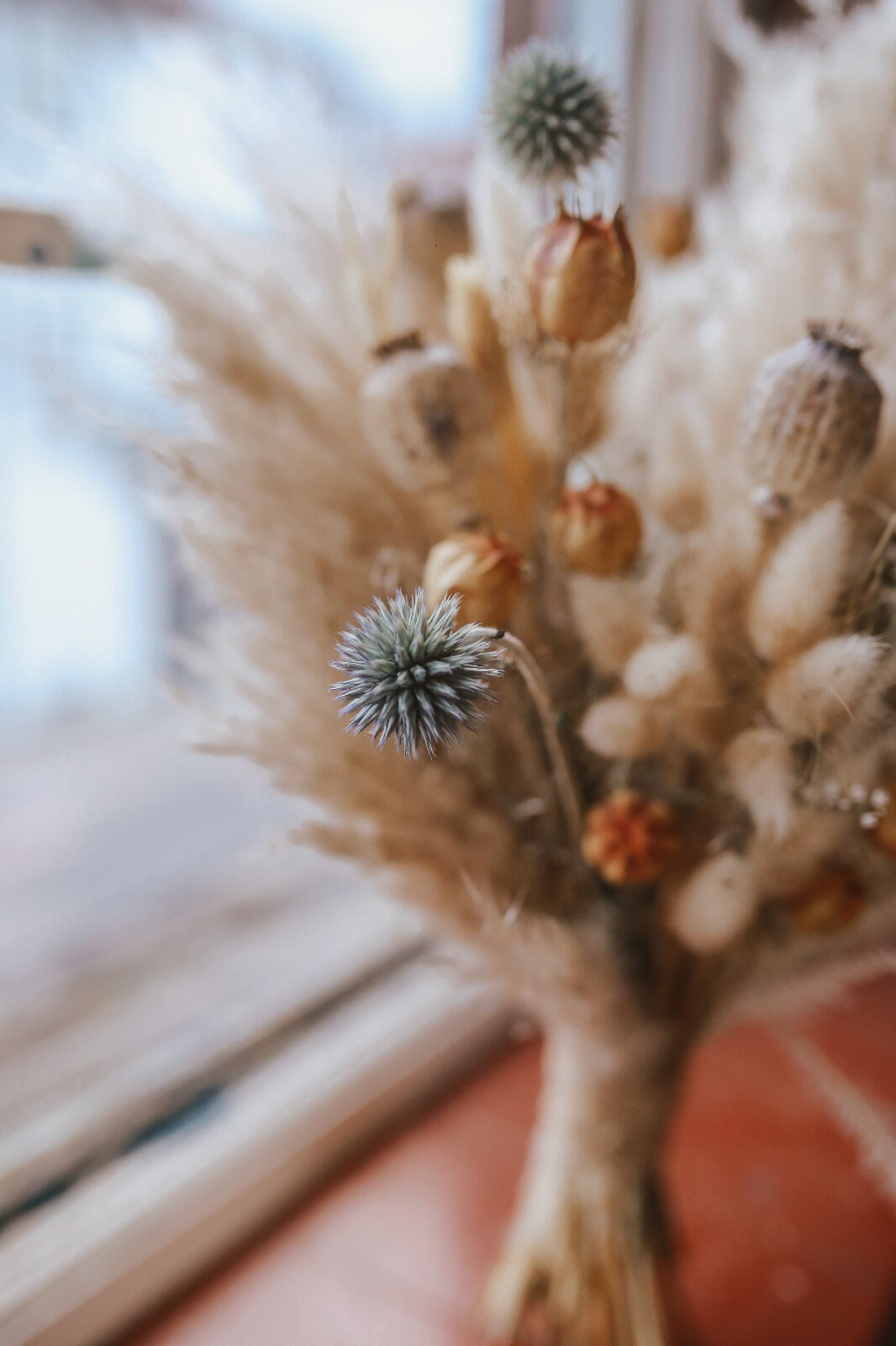 Pampas Grass and Thistle Bouquet