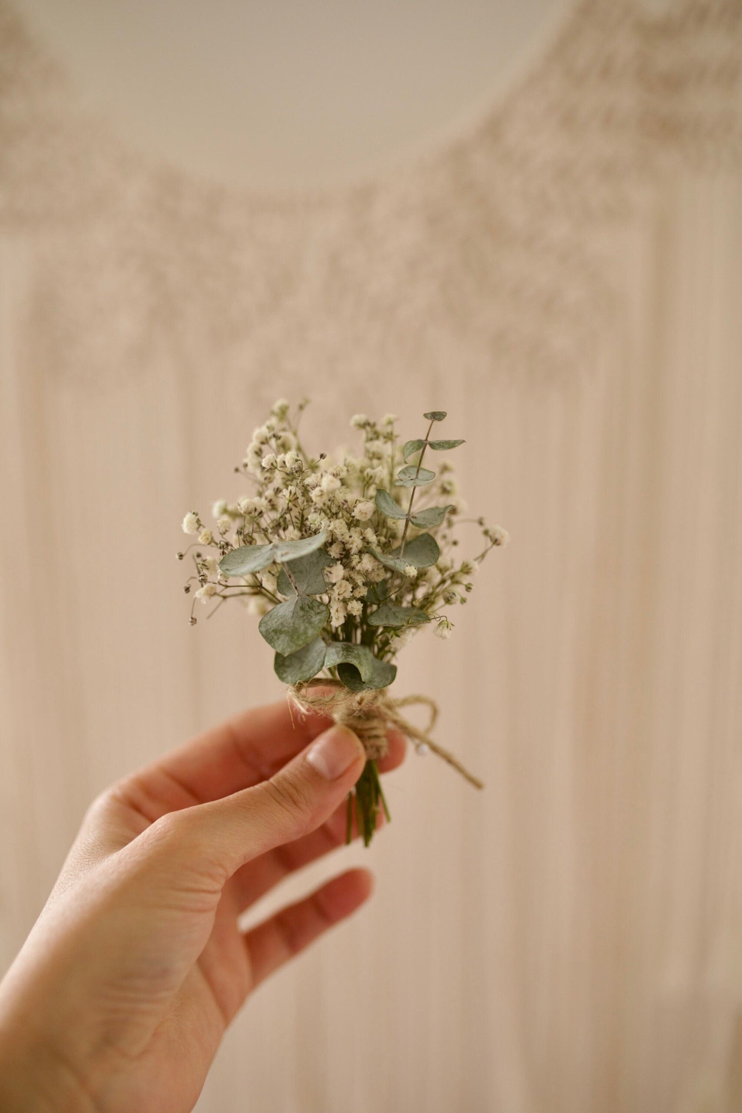 Dried Eucalyptus and Gypsophila Buttonhole/ Groomsmen Gift/ Groomsmen Buttonhole / Woman Corsage/ Greenery Corsage/ Babies Breath Lapel Pin