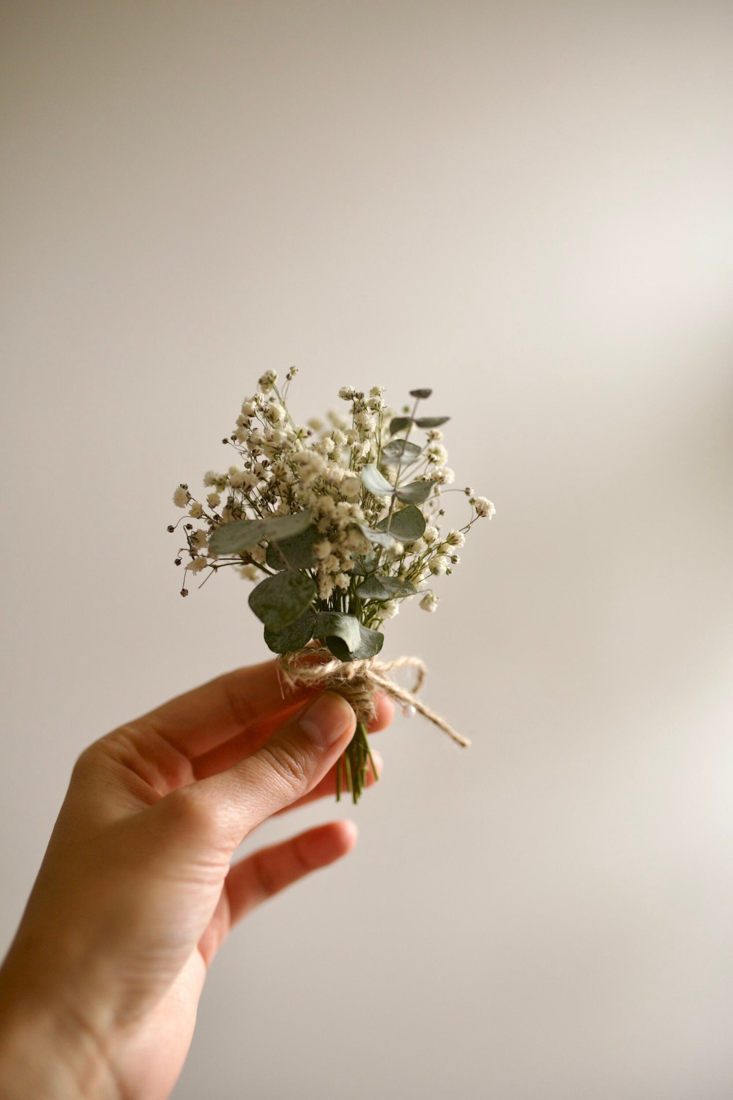 Dried Eucalyptus and Gypsophila Buttonhole/ Groomsmen Gift/ Groomsmen Buttonhole / Woman Corsage/ Greenery Corsage/ Babies Breath Lapel Pin