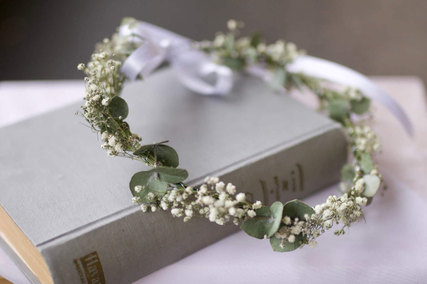 Dried Eucalyptus and Baby's Breath Wreath