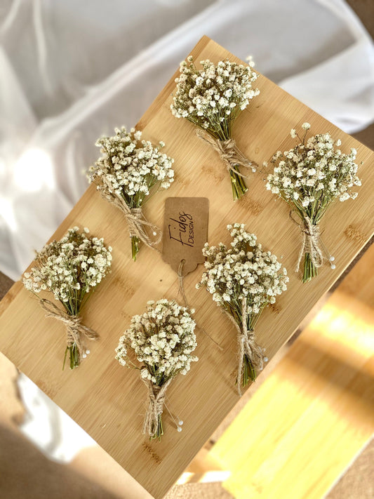 Dried Baby's Breath Buttonhole