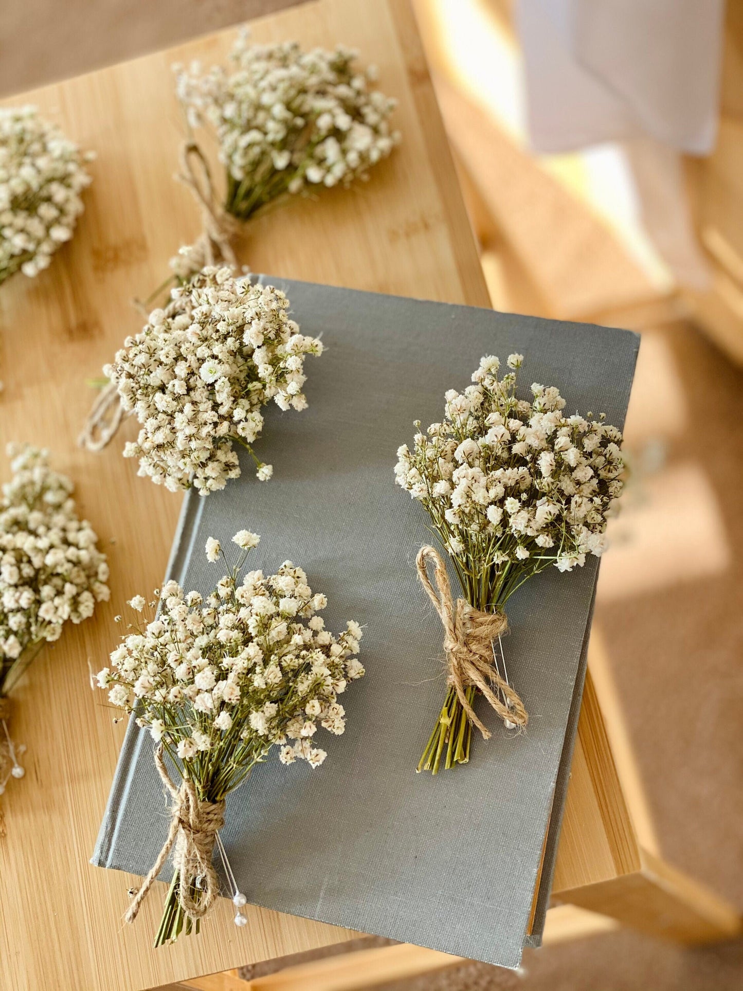 Dried Baby's Breath Buttonhole