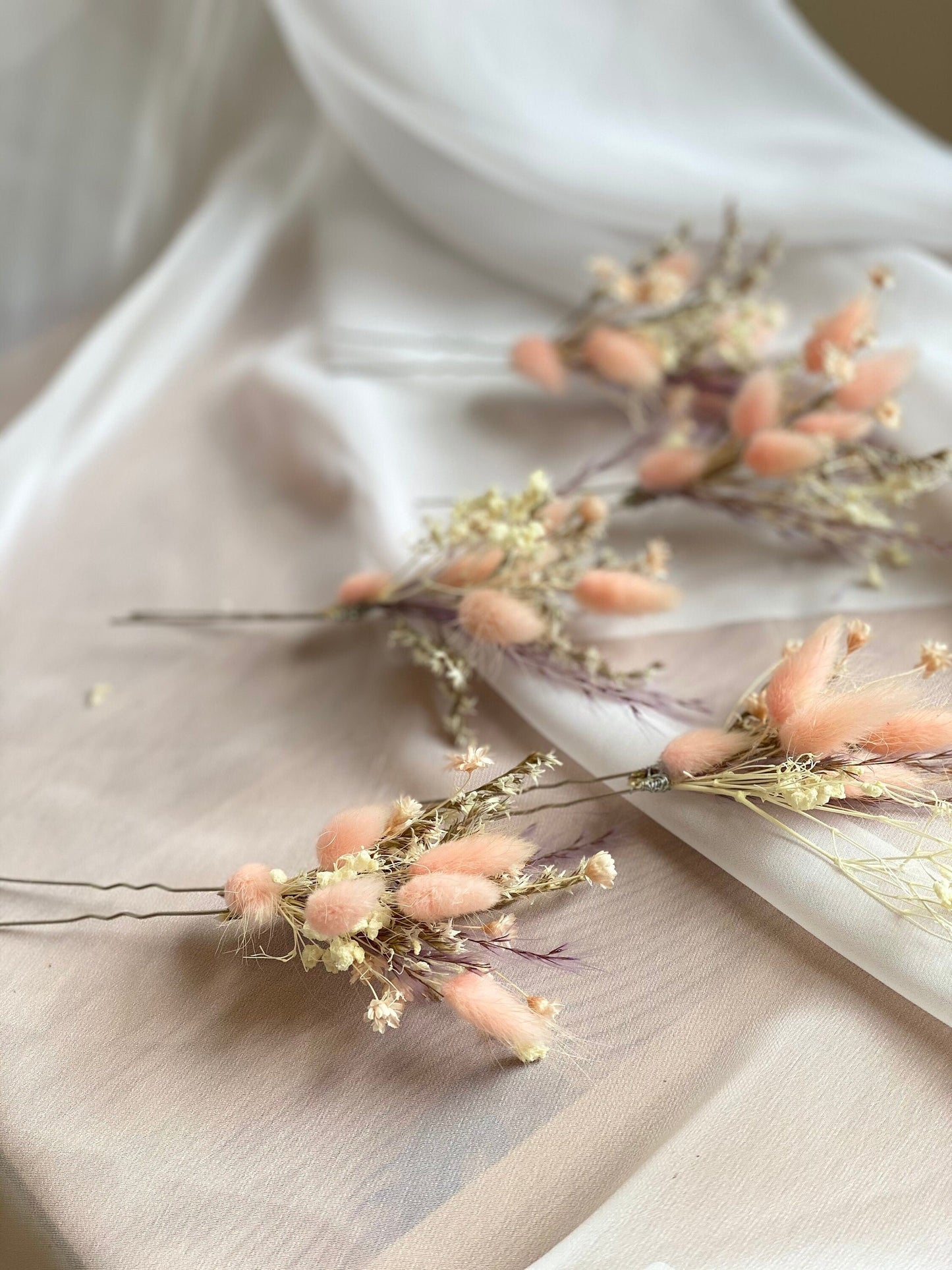 Pink Babies Breath Hair pins