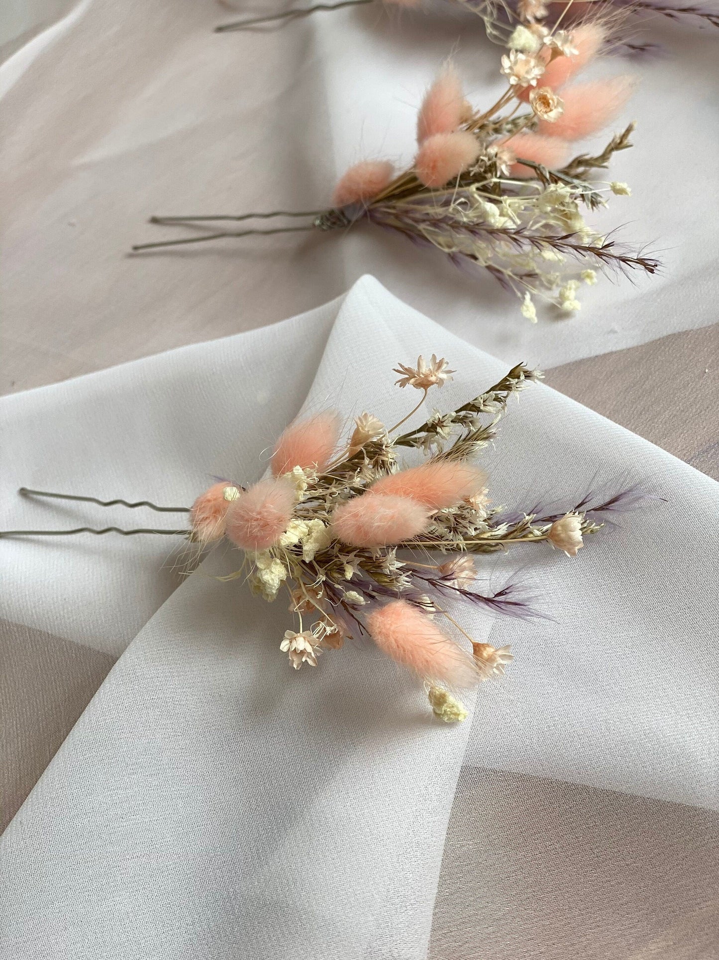 Pink Babies Breath Hair pins