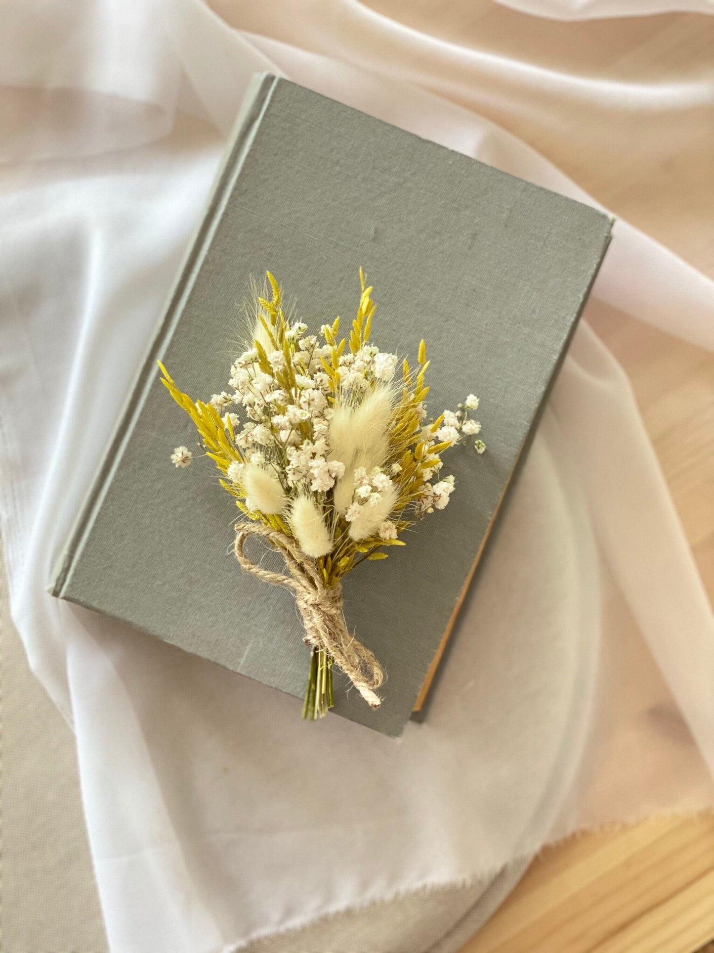 Yellow Gypsophila Headpiece