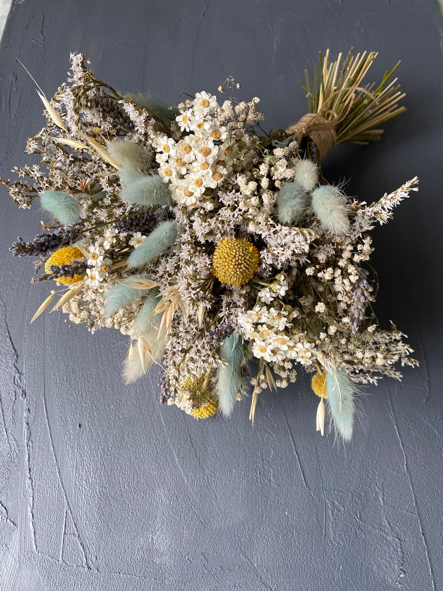 Meadow Wedding Bouquet Blue Bunny Tail