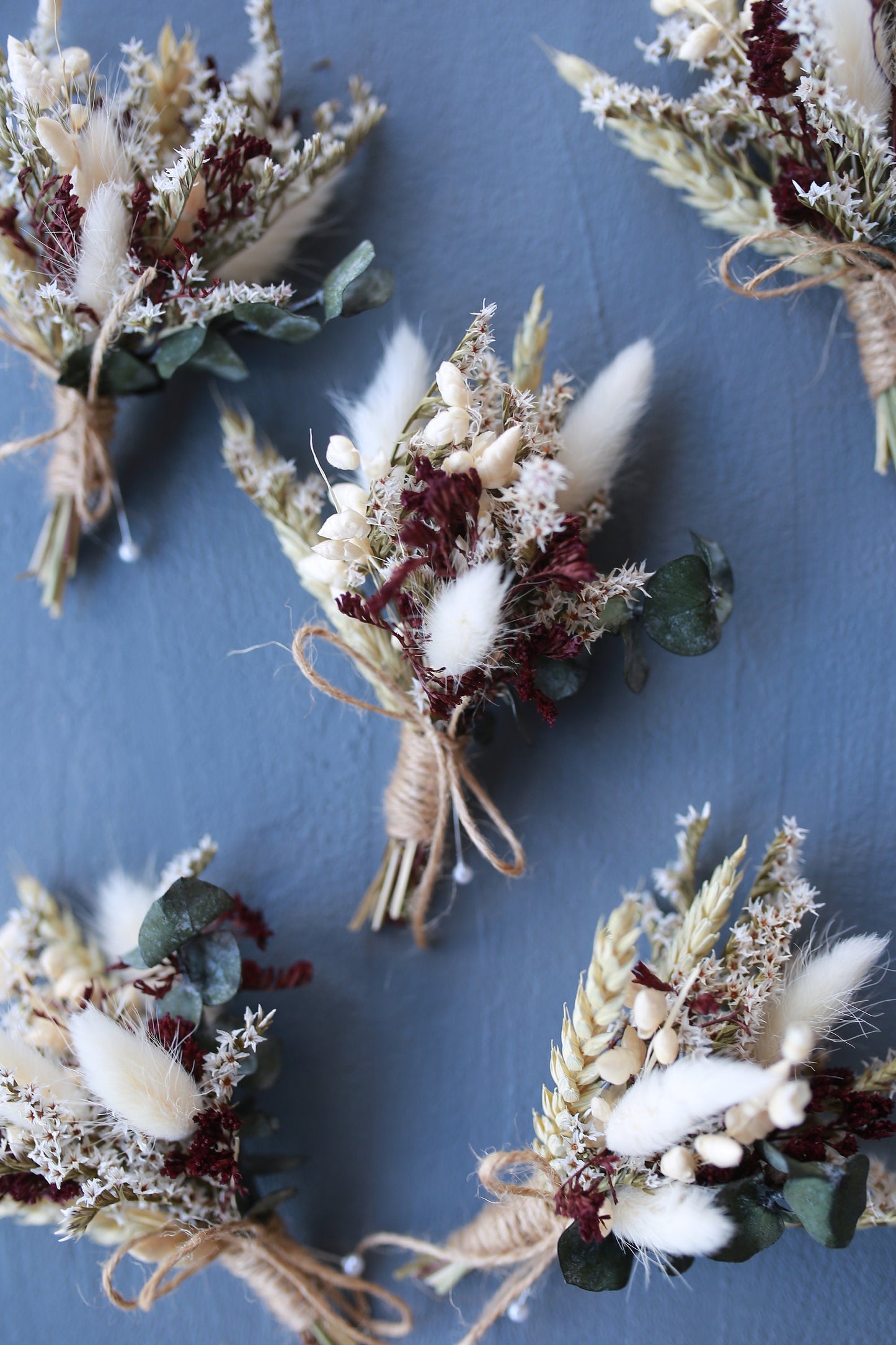 Burgundy Bridal Bouquet ,Autumnal Wedding, Dried Flower Arrangement, Rustic Posy, Boho Bridal Bouquet